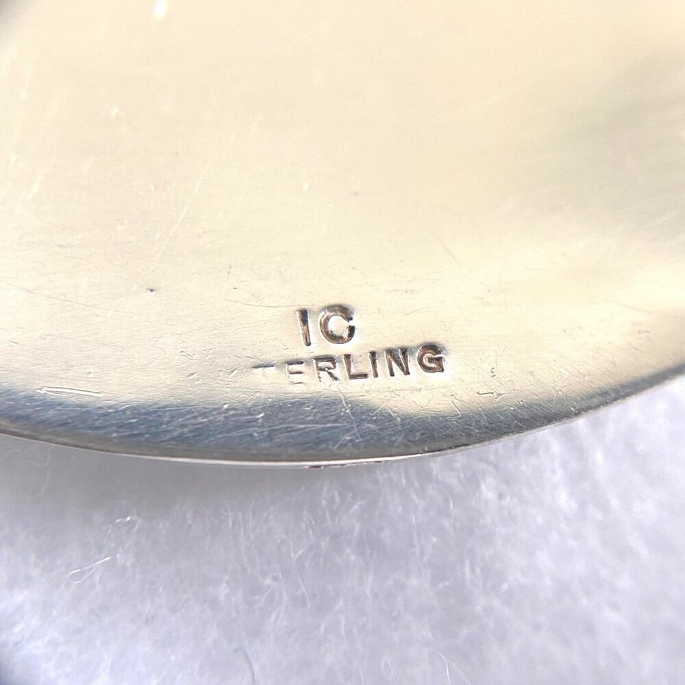 VTG Sterling Silver 925 IC James Craig Engraved Oval Monogram Brooch Pin HKF HFK - Picture 9 of 16